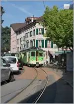 The TPC BDeh 4/4 301 with its Bt 352 on the way to Leysin looks for the narrow path through the old town of Aigle.

July 27, 2024