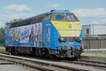 INfraBel 6309 carries the  Belgian Cheetas  livery in support of the Belgian Olympic team and is seen at Baasrode Noord on 6 JUly 2024.