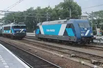 TCS has bought four DB locos class 101 for extra train haulage through Germany and one of them, 103004 (ex DB 101 033) runs round in Venlo on 14 August 2024