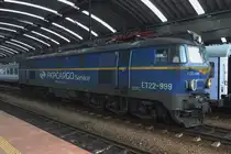 ET22-999 runs light through Katowice on 24 August 2021 -note the ribbon is orange instead of the normally applied yellowish green.