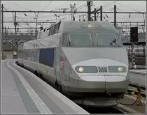 TGV Atlantique/R�seau unit is arriving at Luxembourg City on February 24th, 2009.