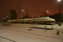 Former diesel multiple unit from East Germany DR 175 015-7 on 9.1.2010 at Berlin-Lichtenberg.
