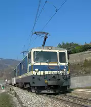 The MOB GDe 4/4 with his Panoramic Express by Ch�telard (VD). 
14.03.2007