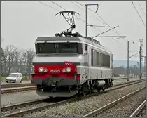 BB 15023 is running alone through the station of Bettembourg on March 1st, 2009.