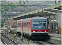628 506-8 is waiting for passengers at the station of Luxembourg City on June 22nd, 2008.