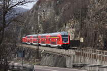 Regional push-pull is shoved up the Geislinger Steige just short of Amstetten