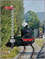 . The PFT P8 steam locomotive 64.169 pictured at Olloy-sur-Viroin on September 28th, 2008.