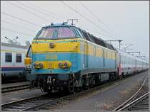 5529 is heading a local train at Gouvy on May 18th, 2008.