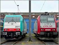 . Two Bombardier engines, TRAXX HLE 2801 and CFL 4020, were shown during on open day in Kinkempois on May 18th, 2008.  