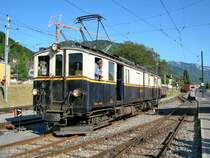 The famous MOB DZe 6/6 2002 (By the Blonay Chamby B-C) in Blonay.
24. 05.2010
