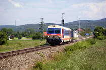 �BB 5047 032 as R 7730 from Sopron/Hungary to Wiener Neustadt Hbf is leaving the station Loipersbach-Schattendorf, 25.05.2010.