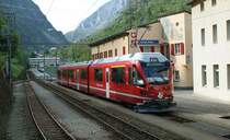 A new train on the 100 years old Bernina Line: The Allegra. 
08.05.2010