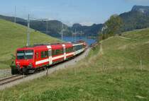 The CJ NPZ with a SBB EW II AB by Les Charbonieres.
04.10.2009