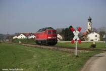 Diesel locomotive (type 232) - nickname  Ludmilla  - near T�ssling/Germany (2009)