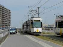 De Kusttram unit Nr 6011 pictured at Oostende on April 11th, 2009.