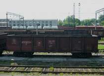 Open car used for the transportation of coal. Lviv, Ukraine 25-05-2010.