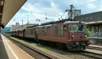 Two BLS Re 4/4 with a Cargo Train in Basel Bad. Bf.
22.06.2007 