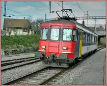 RBe 4/4 (RBe 540 007-2) in Pal�zieux. 
28.03.207 