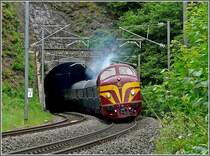 The heritage 1604 photographed during a test run at Kautenbach on June 12th, 2010.