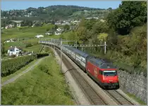 Re 460 with IC to St.Gallen by Bossi�re. 
03.10.2010