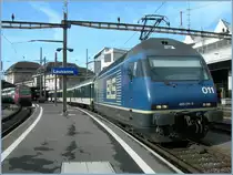 Years ago often, now really rear: A BLS Re465 on the Interregio service  Geneva - Birg. 
0902.2007