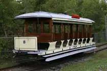 TSR (Toronto Suburban Railway) 8 was built ca. 1895 from P&C. 16.9.2010 at Canadian Railway Museum in Delson,Qc.