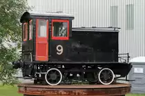 Gas-electric locomotive Stelco 9 was built 1928 from PORTER. These locomotive was the first functioning locomotive in the Canadian Railway Museum. 16.9.2010 in Delson,Qc.