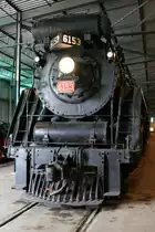 CNR 4-8-4 6153 was built 1929 from Monteral Locomotive Works. 16.9.2010 at Canadian Railway Museum in Delson,Qc.