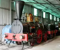 2-2-2  JOHN MOLSON  was built in 1970 from Kawasaki as an replica from 1840. 16.9.2010 at Canadian Railway Museum in Delson,Qc.