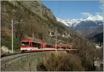 MGB local train to Zermatt by Stalden.
21.01.2011