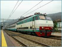 FS 444 026 with an EC in direction of Switzerland by the stop in Stresa. 
06.02.2007