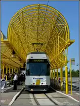The Kusttram N� 6045 pictured in De Panne on July 10th, 2010.