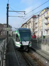 LEB RBe 4/8 to Bercher in Lausanne. 
01.03.2011