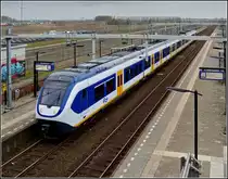 A local train to Roosendaal is entering into the station of Lage Zwaluwe on March 10th, 2011.