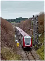A push-pull train from Gouvy to Luxembourg City pictured in Hautbellain on November 14th, 2010.
