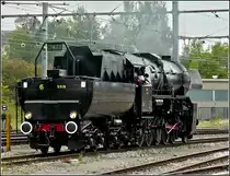 The steam engine 5519 is leaving the station of Luxembourg City on September 21st, 2008.