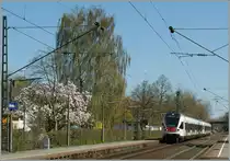 A SBB  Seehas  Service from Konstanz to Engen is arriving at Allensbach.
07.04.2011