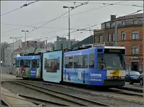 De Kustttram N� 6015 pictured at the station of Oostende on April 12th, 2009. 