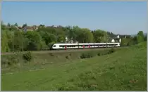 A SBB Seehas Flirt on the way to Konstanz by Singen. 
22.04.2011