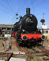 German Steam Locomotive 57 3088 in the S�dwestf�lische Railroad Museum on 23.04.2011 in Siegen (Germany).