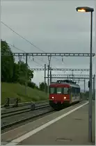 The SBB REB 540 010-3 is the local Train 4309 from Pal�zieux to Romont, here by the stop in Vauderence. 
27.05.2011