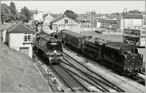 The 34070 and the 45503 on the nice Swanage Railway Station in Swanage.
15.05.2011