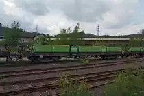 Dump Truck wagon Fakks (6781 114-5) of the company Wittfeldt parked at the 28/05/2011 in Kreuztal (Germany).
