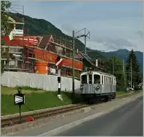 The old MCM BCFe 4/4 N� is arriving at Blonay. 
12.06.2011