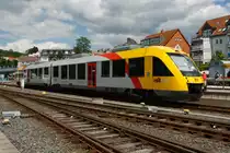 VT 203 Coradia ALSTOM LINT 41 (DB Class 648) of the TSB (Taunusbahn) and HLB (Hessian State Railway) in the station K�nigstein / Taunus on 06/12/2011 ready for departure to Frankfurt / Main Hbf