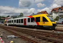 VT 207 Coradia ALSTOM LINT 41 (DB Class 648) of the TSB (Taunusbahn) and HLB (Hessian State Railway) in the station K�nigstein / Taunus on 06/12/2011 ready for departure to Frankfurt / Main Hbf