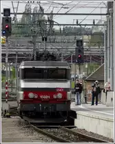 BB 15021 is entering into the station of Luxembourg City on May 9th, 2009.