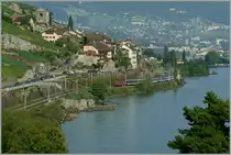 Re 460 044-1 with The IR 1732 by St-Saphorin. 
02.08.2011