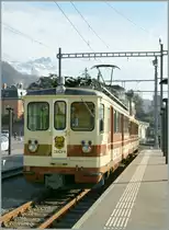 The A-L BDe 4/4 N�301 in Aigle.
04.02.2011