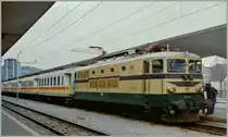 SZ 342-025 with a local train in Ljubljana. 
Mars 1995